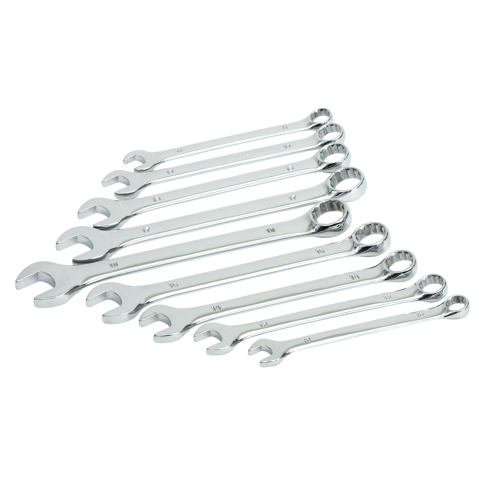 Ironton Full-Polish Metric Wrench Set, 10.3in.L, 9-Pc.